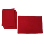 Manor Luxe Xia Home Fashions 14 x 20 in. Red Magical Snowflakes Crewel Embroidered Christmas Placemats, Set of 4 thumbnail 2