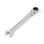 TEKTON 14 mm Flex-Head Ratcheting Combination Wrench, 6-Point Box End thumbnail 1