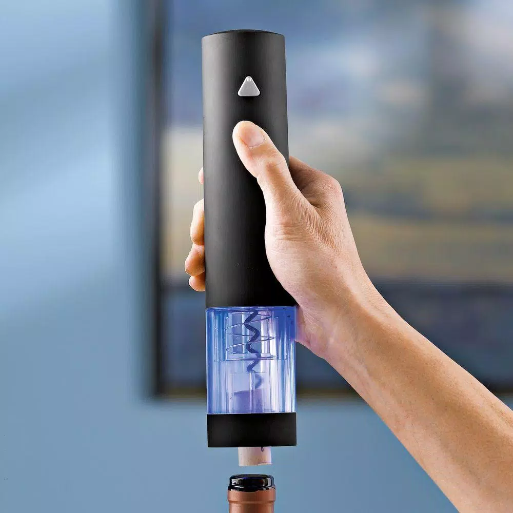 Wine Enthusiast Electric Wine Opener with Foil Cutter and Charging Stand
