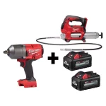 Milwaukee M18 FUEL 1/2 in. High Torque Impact Wrench & 2-Speed Grease Gun Combo Kit with Two 6.0 Ah Batteries thumbnail 1