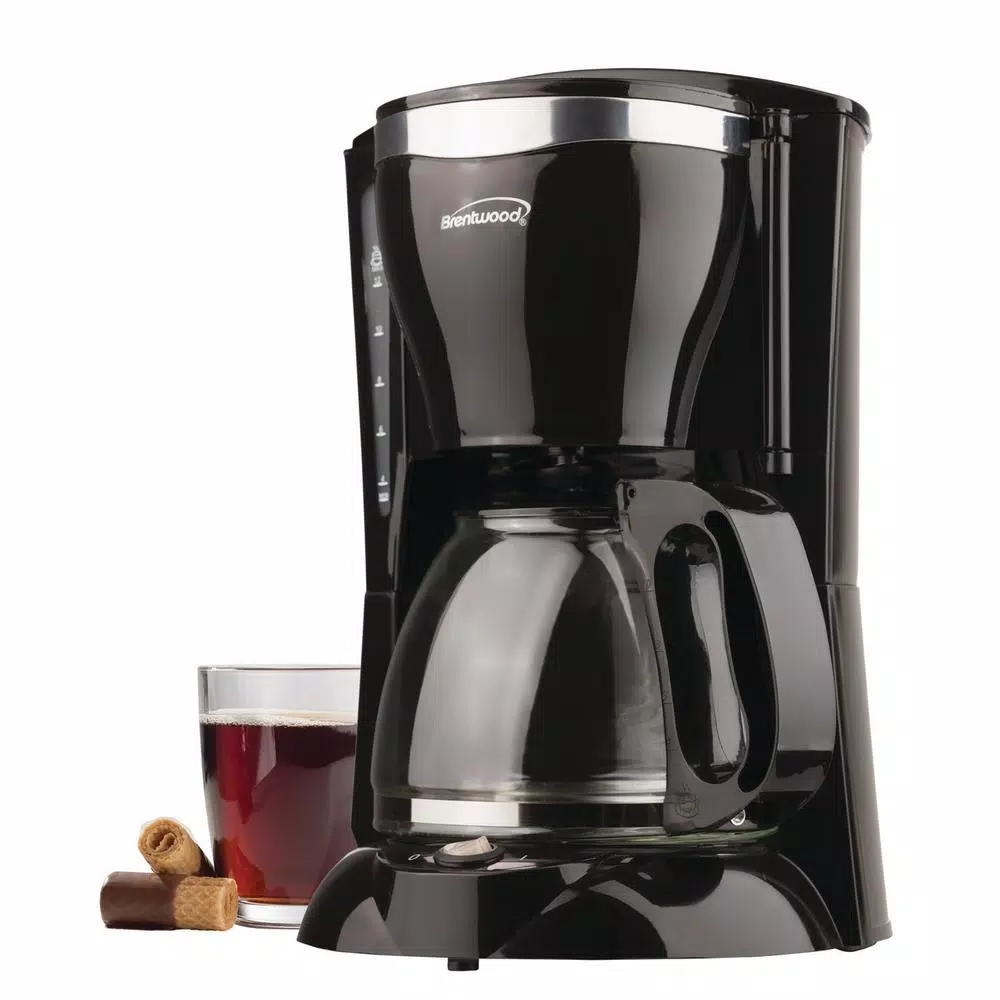 Brentwood Appliances Brentwood 12-Cup Drip Coffee Maker and 16 oz. Stainless Steel Vacuum-Insulated Thermos Bundle, Black