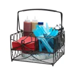 Gourmet Basics by Mikasa Mikasa Gourmet Basics Antique Black Wrought Iron Loop Picnic Caddy thumbnail 2