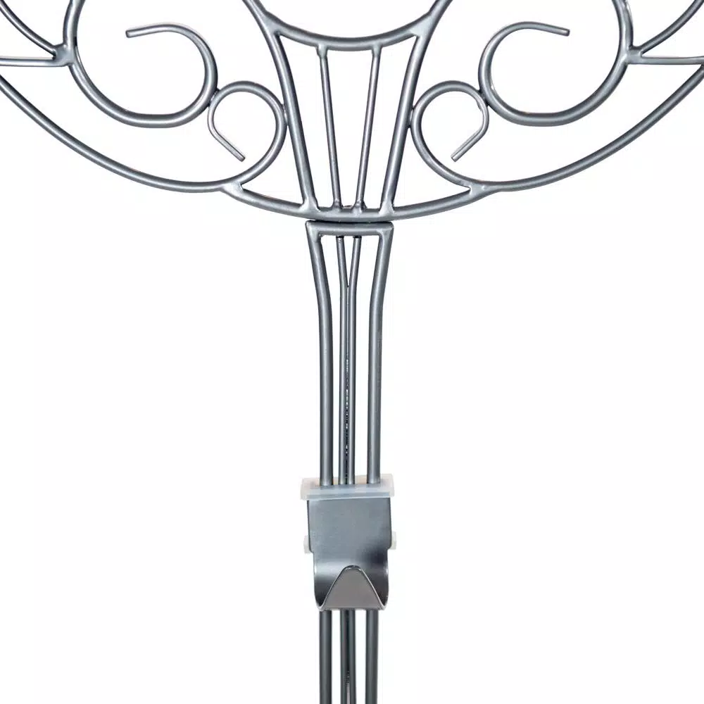 Village Lighting Company 19 in. Silver Antler Adjustable Wreath Hanger, Durable Wrought Iron