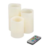 Lavish Home 3-Piece LED Color Changing Flameless Votive Candle Set with Remote and Vanilla Scent thumbnail 1