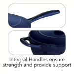 Tramontina Gourmet 3 Qt. Enameled Cast Iron Saucier with Lid, Gradated Cobalt Blue thumbnail 5