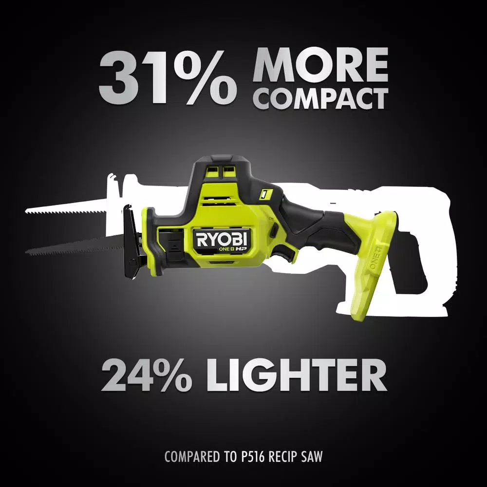 RYOBI ONE+ HP 18V Brushless Compact One-Handed Reciprocating Saw (Tool Only)