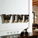 DANYA B Metal Wall Mount WINE Letters Cork Holder Decor thumbnail 2