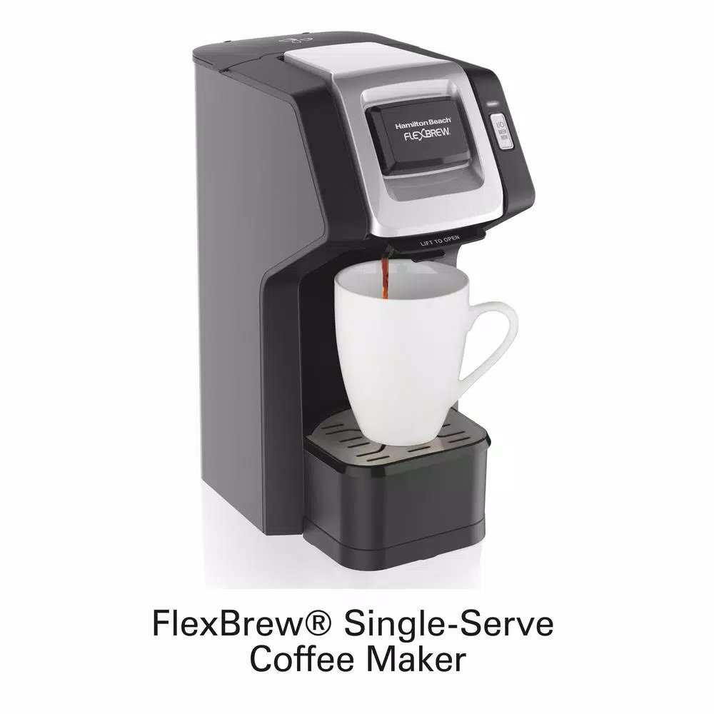 Hamilton Beach FlexBrew Black Single Serve Coffee Maker - Brews K-Cup Pods & Ground Coffee