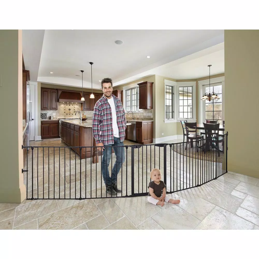 Dreambaby Mayfair Converta 3-in-1 Playpen and 6-Panel Multi-Purpose Gate, Black
