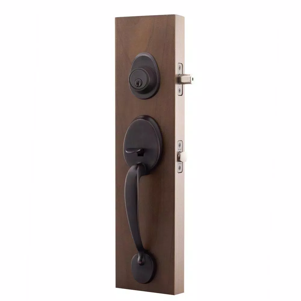Copper Creek Colonial Handleset with Waverlie Lever Trim in Tuscan Bronze