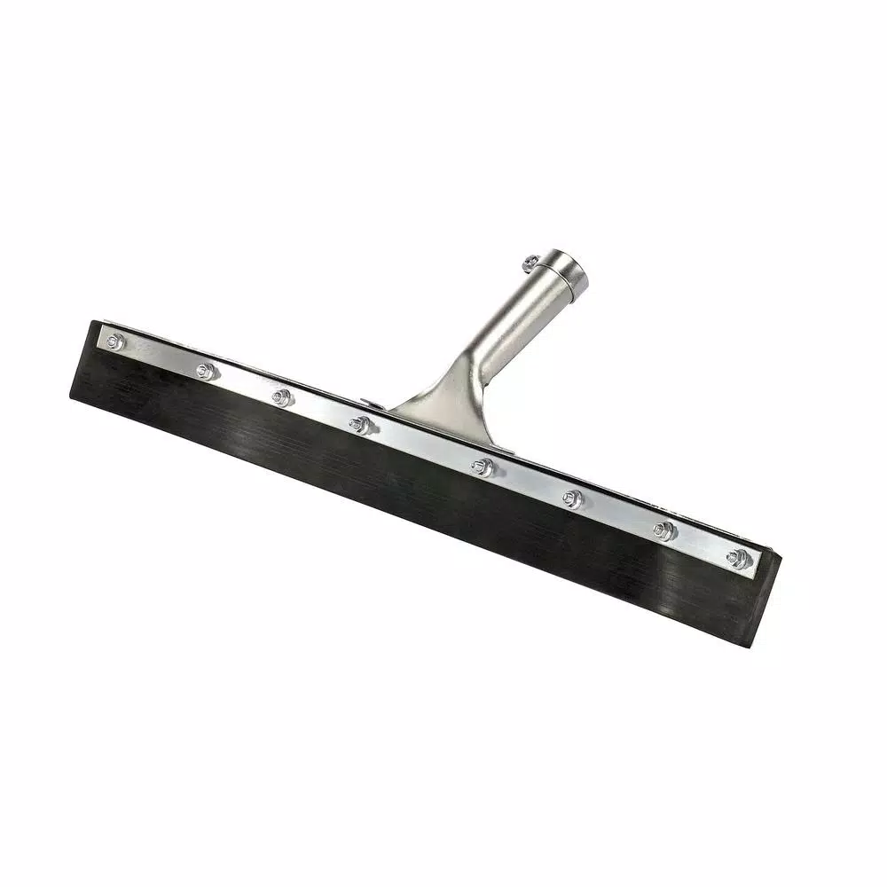 Alpine Industries 24 in. Heavy-Duty Curved Floor Squeegee, Steel Frame, Black