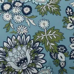 The Company Store Embroidered Blue Floral Jacobean Crewel Cotton Throw Pillow Cover, 16 x 24 in. thumbnail 2