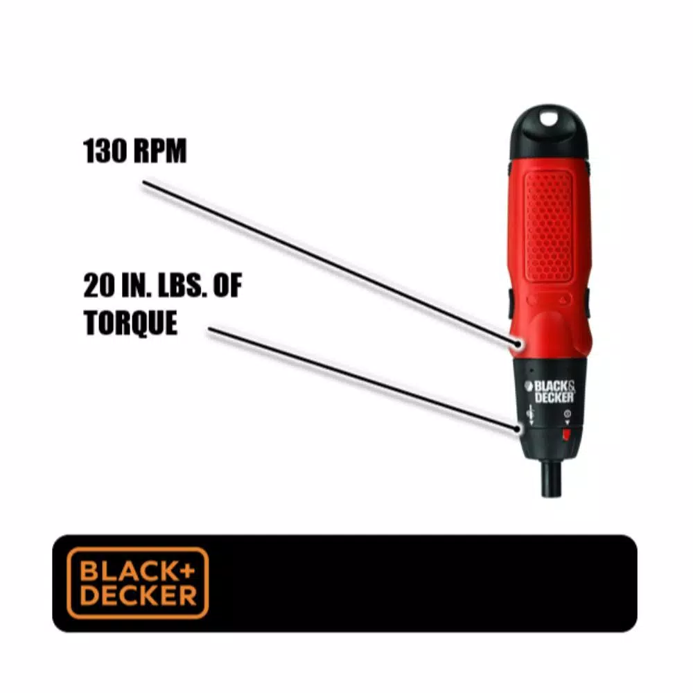 BLACK+DECKER 6V Cordless Alkaline Powered Screwdriver with 4 AA Batteries