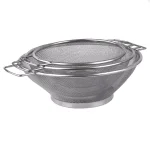 Home Basics 3-Piece Stainless Steel Mesh Colander Set, Gray thumbnail 2
