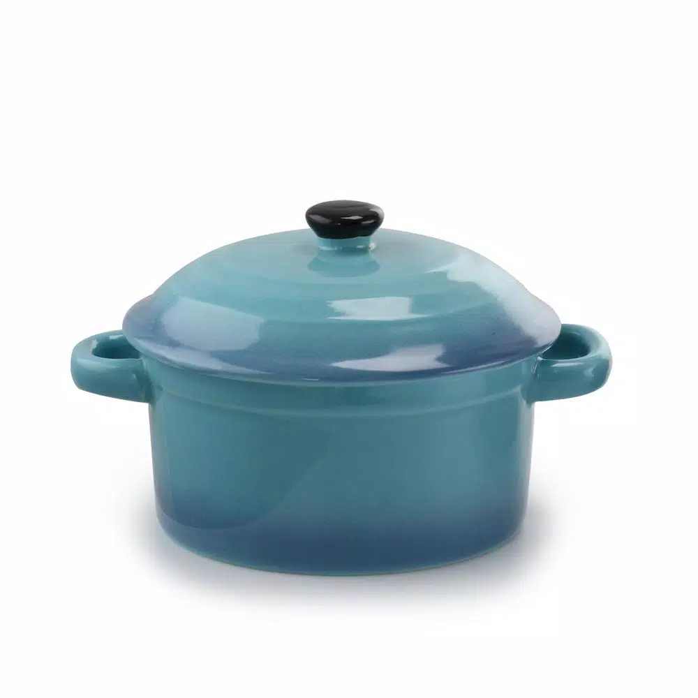 Crock-Pot Pembury 3-Piece Ceramic Casserole Dish Set with Lids, 9.6 oz, Assorted Colors