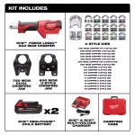Milwaukee M18 FORCE LOGIC 600 MCM Cordless Crimper Kit with 750 MCM Expanded Jaw thumbnail 2