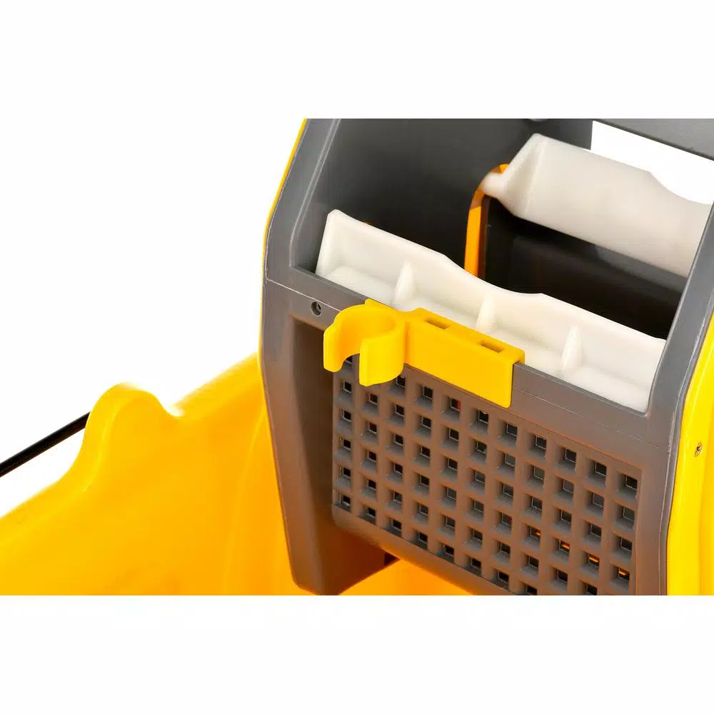 Alpine Industries 36 Qt. Mop Bucket with Down Press Wringer, Yellow