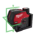 Milwaukee M12 Green Cross Line and Plumb Points Laser Level Kit with 3.0 Ah Battery thumbnail 1