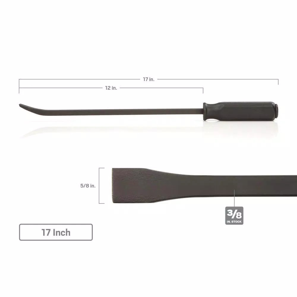 TEKTON 3-Piece Angled Tip Handled Pry Bar Set, 12 in., 17 in., and 25 in.