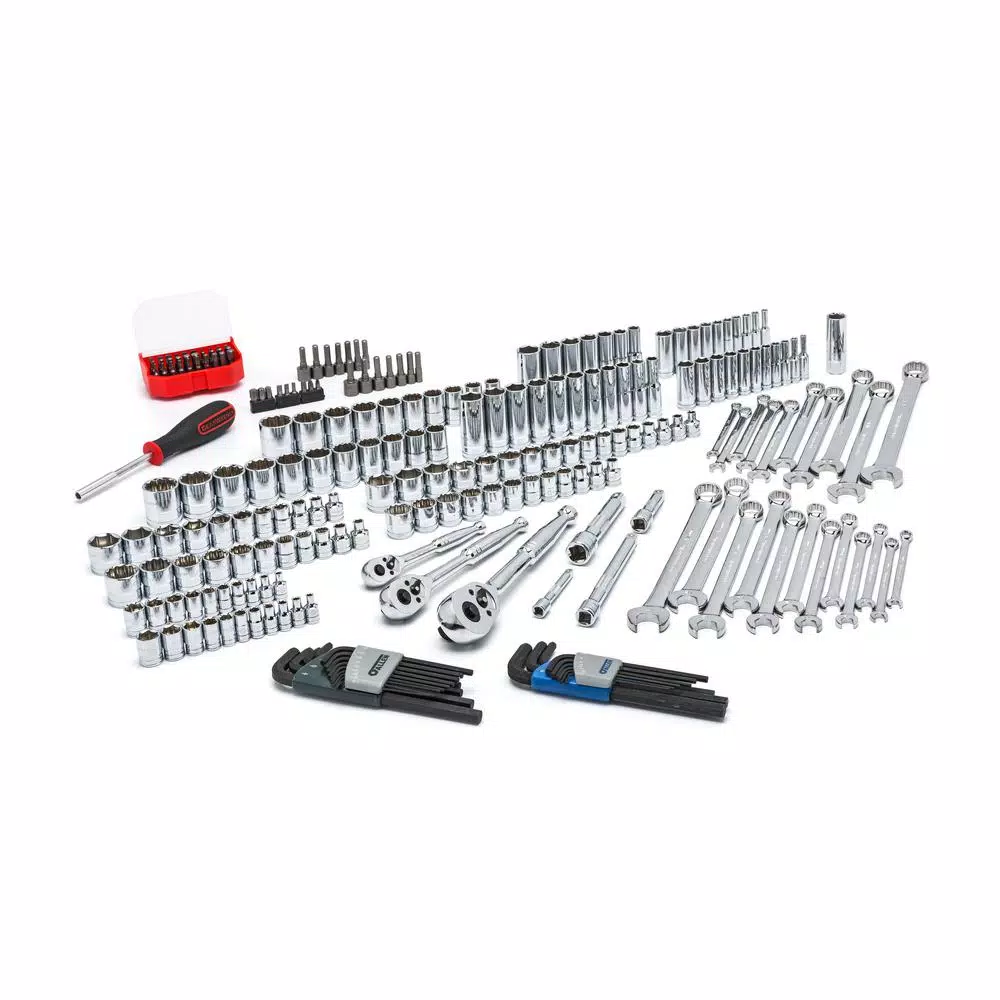 GEARWRENCH 219-Piece Mechanic Tool Set with 3-Drawer Storage Box, 1/4 in., 3/8 in., and 1/2 in. Drive