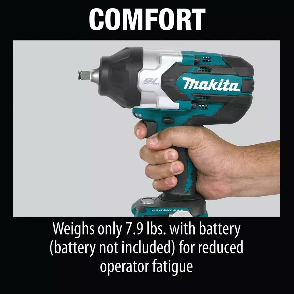 Makita 18V LXT Brushless High Torque 1/2 in. Impact Wrench & 14-Piece Deep Well Socket Set