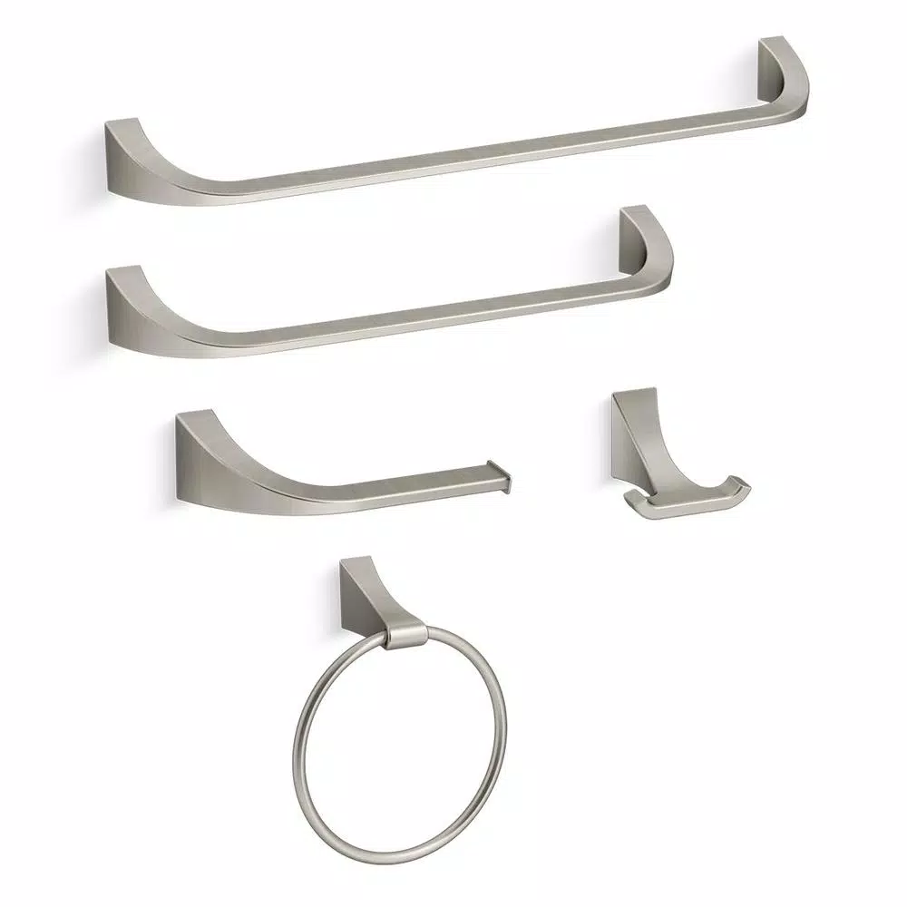 KOHLER Katun 24 in. Single Towel Bar in Vibrant Brushed Nickel