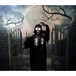 Haunted Hill Farm 5 ft. Animatronic Grim Reaper Halloween Prop thumbnail 2