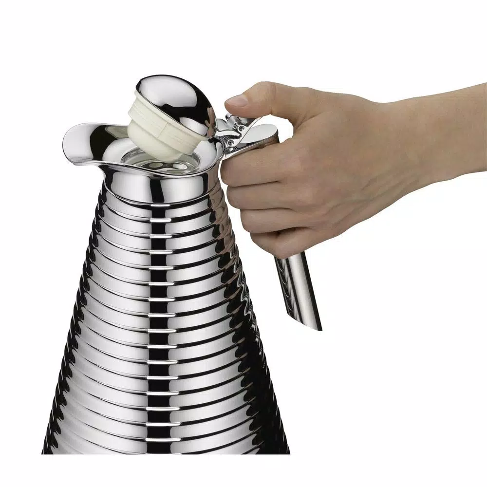 Alfi Chrome-Plated Copper Glass Vacuum Carafe, 1.06 Qt.