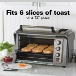 Hamilton Beach Easy Reach 1500W 6-Slice Convection Toaster Oven with Roll-Top Door, Grey thumbnail 7