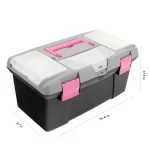 Apollo 170-Piece Home Tool Kit with Storage Box - Pink Hand Tool Set thumbnail 3