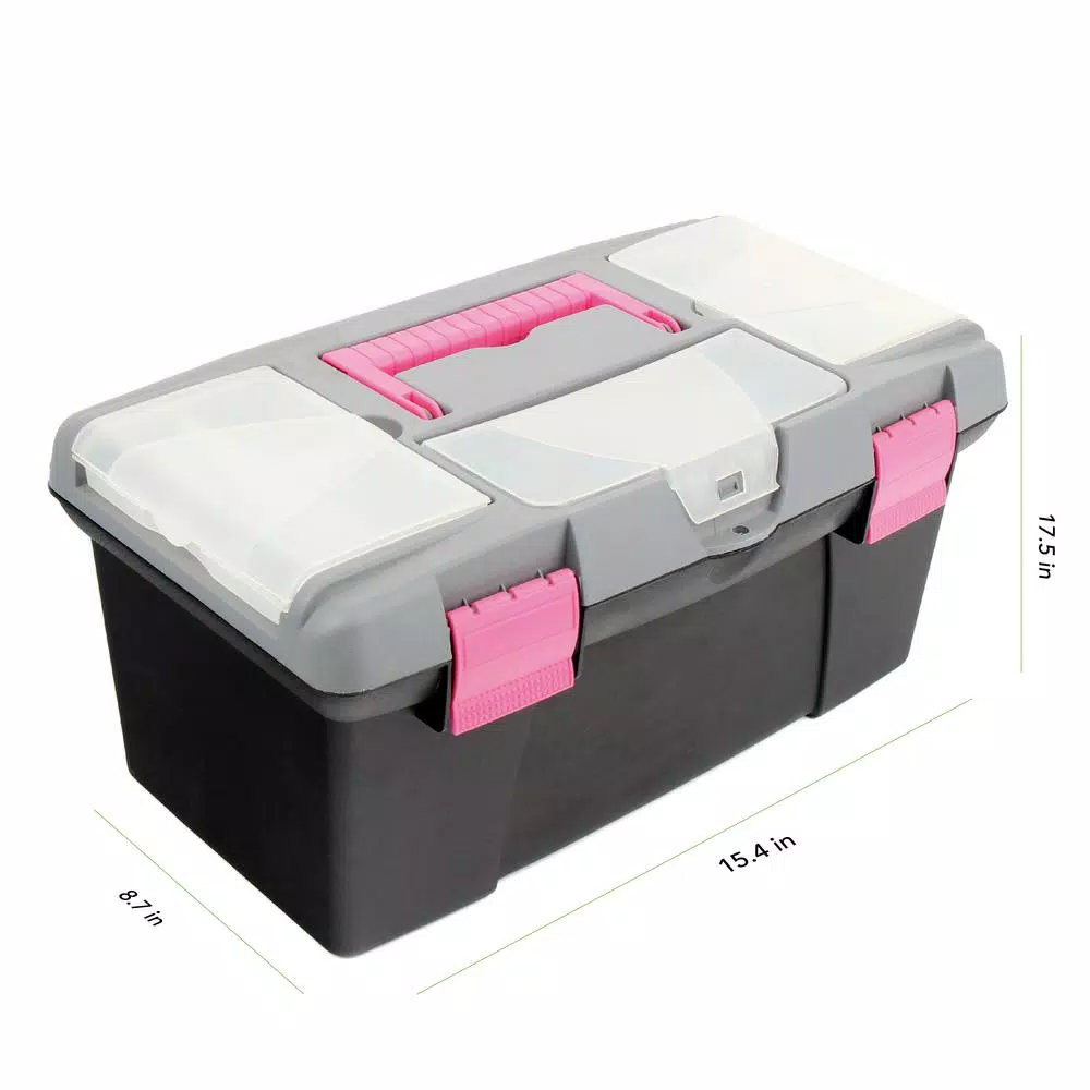 Apollo 170-Piece Home Tool Kit with Storage Box - Pink Hand Tool Set