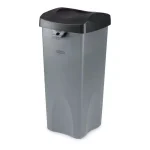 Rubbermaid Commercial Products Untouchable 23 Gal. Black Square Trash Can Swing Top Lid thumbnail 3