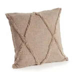 LR Resources Taupe Solid Hypoallergenic Cotton Throw Pillow with Polyester Insert, 20 x 20 in. thumbnail 6