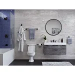 Pfister Venturi 18 in. Single Towel Bar, Matte Black Modern Metal Wall Mount thumbnail 2