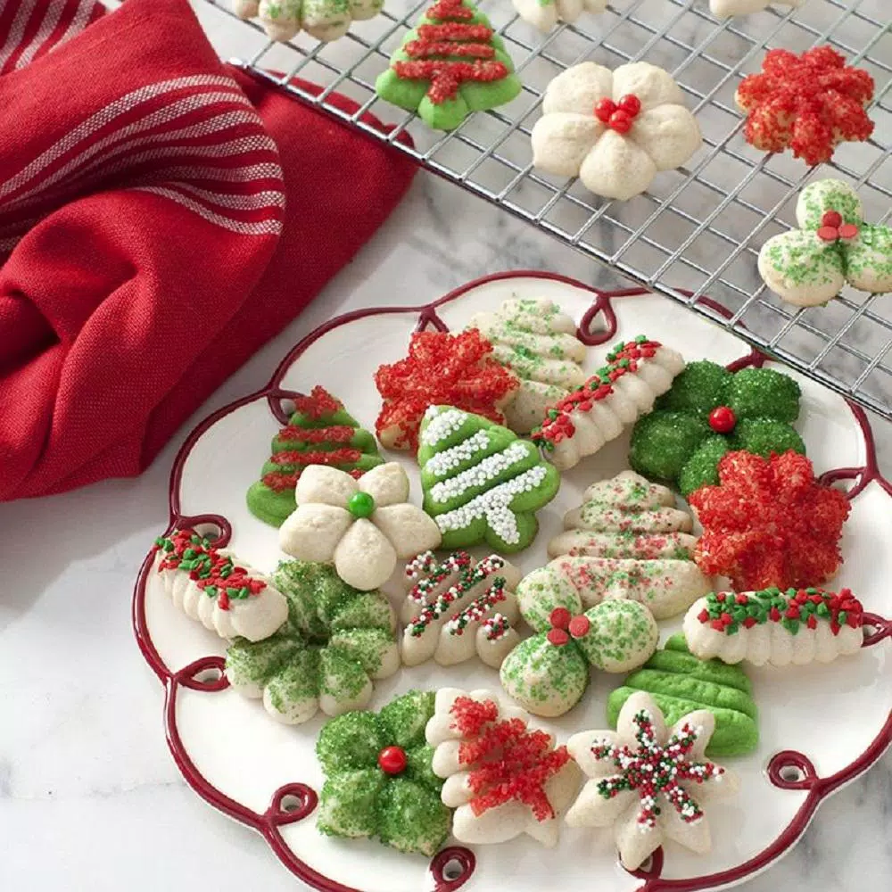 Nordic Ware 13-Piece Cookie Press Set with 12 Unique Cookie Discs