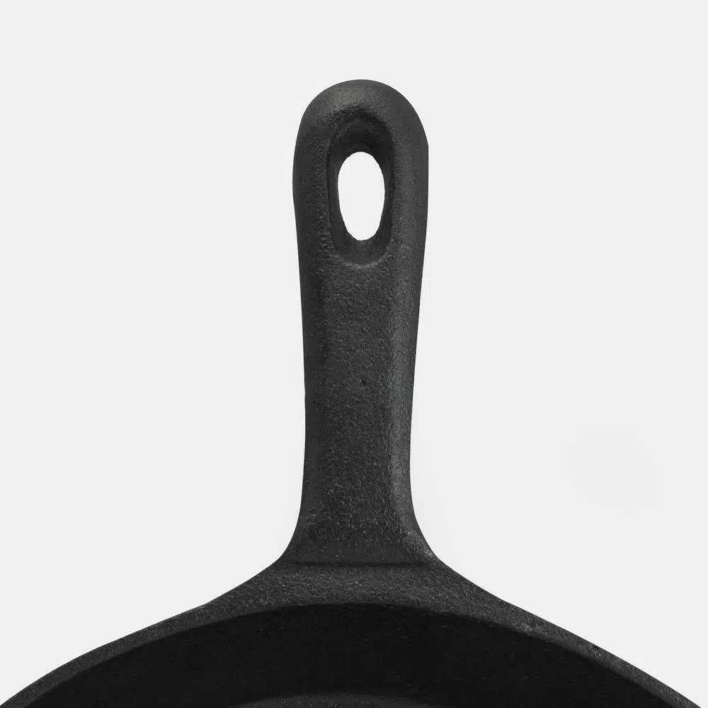 ExcelSteel 7 in. Cast Iron Skillet, Black Heavy Duty Non-Stick Pan