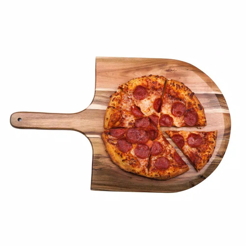 Legacy Picnic Time Acacia Wood Pizza Peel - Large Flat Paddle for Pizza and Breads