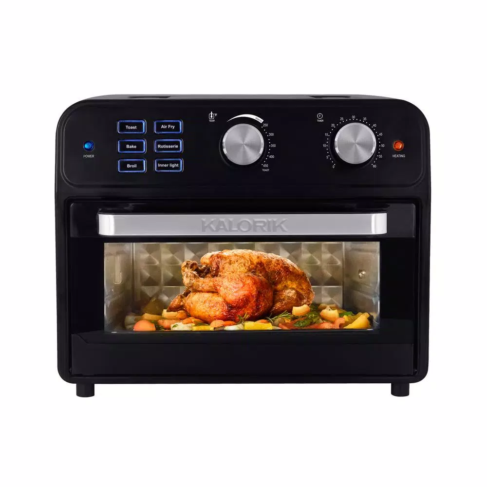 KALORIK 22 Qt. Digital Air Fryer Toaster Oven with Rotisserie - Black