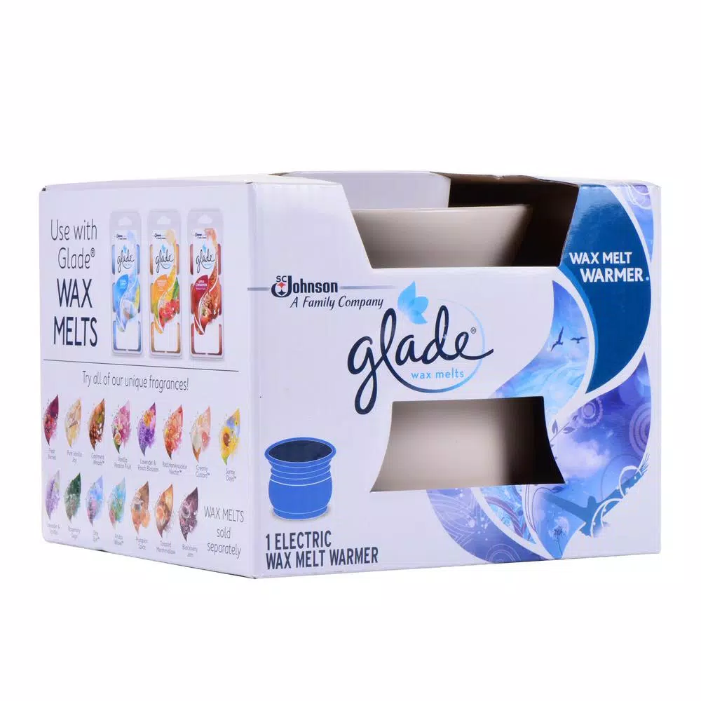 Glade Electric Wax Melt Air Freshener Warmer, White (2-Pack)
