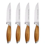 SCHMIDT BROS. Schmidt Brothers Bonded Teak 4-Piece Jumbo Steak Knife Set with Wood Gift Box thumbnail 1