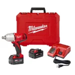 Milwaukee M18 18V Cordless 3/4 in. High-Torque Impact Wrench Kit with (2) 3.0Ah Batteries, Charger, and Hard Case thumbnail 1