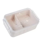 Kitchen Details Simplify Eco-Friendly Natural Plant Fiber Lunch Box Set, 2 Pack, Beige thumbnail 1