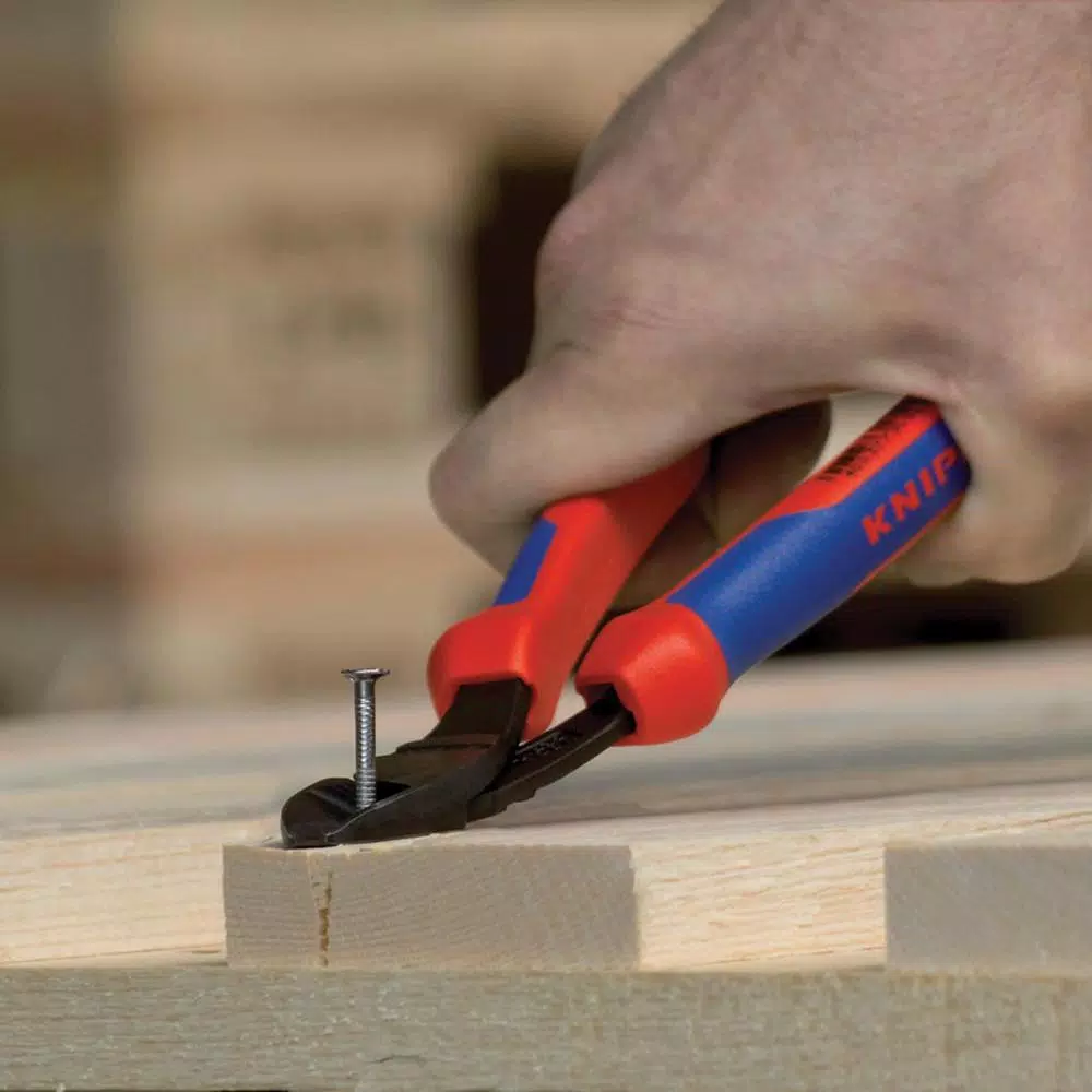 KNIPEX 10 in. High Leverage Diagonal Cutters with Tether Attachment and Comfort Grips
