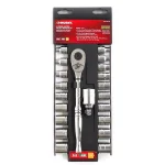 Husky 21-Piece 3/8 in. Drive Lighted Ratchet and Socket Set thumbnail 2