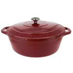 Chasseur French Enameled Cast Iron 7.25 qt. Oval Dutch Oven with Lid, Red thumbnail 1