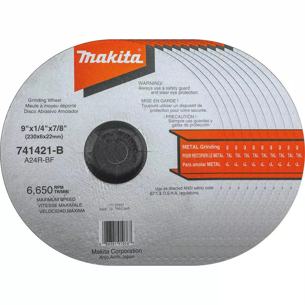 Makita 18V X2 LXT (36V) 7 in. Brushless Paddle Switch Angle Grinder Kit with 5.0 Ah Batteries & 10pk Grinding Wheels