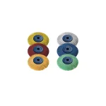 Dedeco Sunburst 2 in. 3-Ply Radial Discs, 1/4 in. Arbor, 6-Piece Thermoplastic Polishing Tool Assortment thumbnail 1
