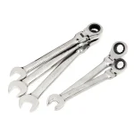 Husky 5-Piece Large SAE Flex Head Ratcheting Wrench Set thumbnail 4
