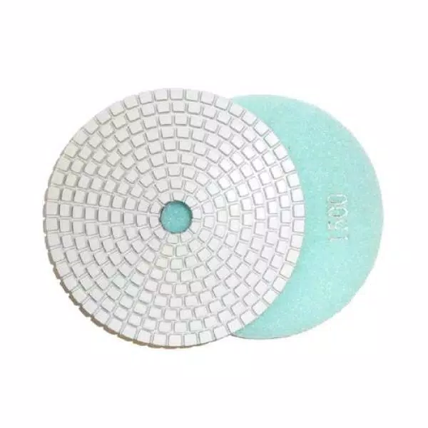 Toolocity JHX 5 in. Dry/Wet Diamond Polishing Pad Set with Semi-Rigid Back Holder for Concrete and Granite