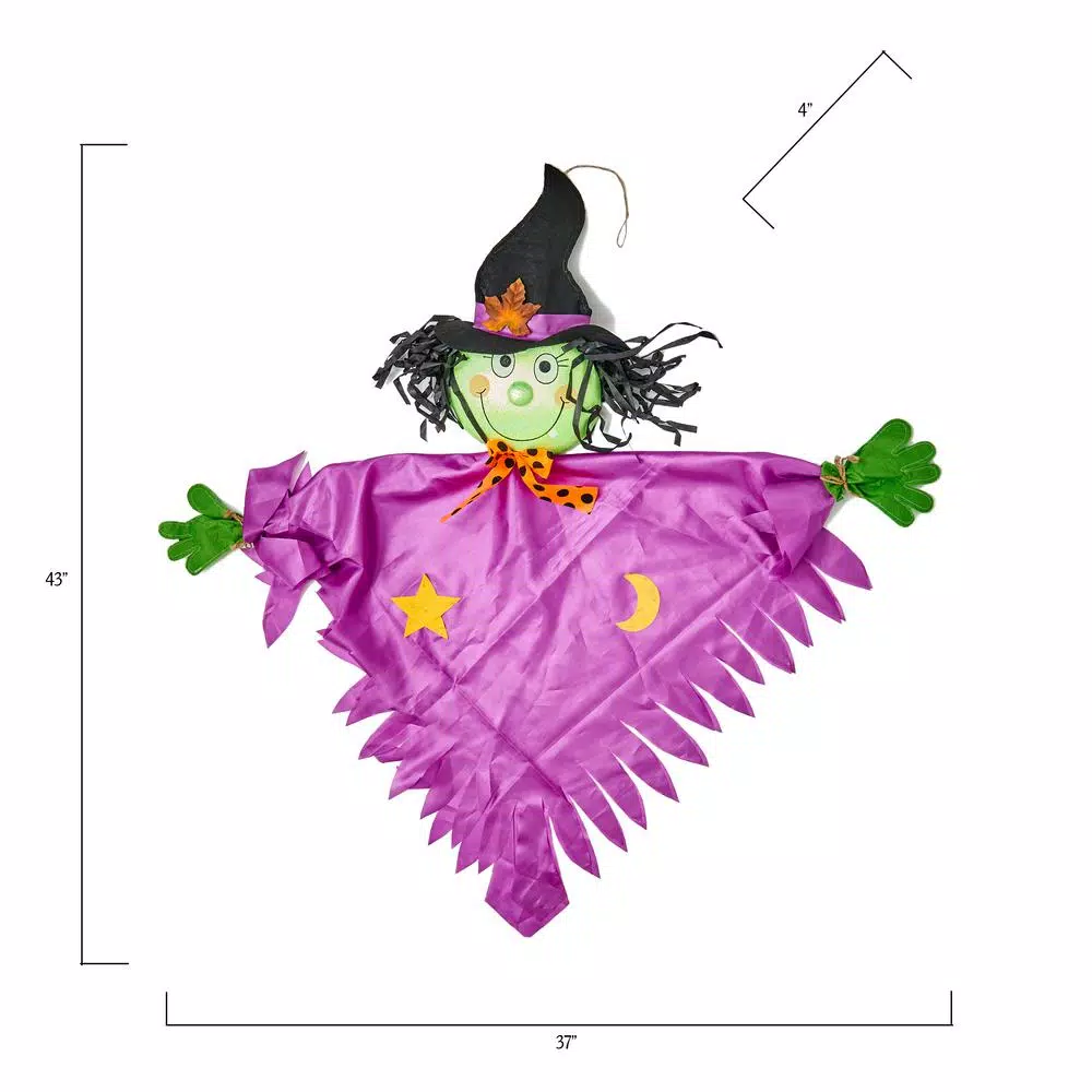 Worth Imports 43 in. Shiny Hanging Halloween Witch Figure Set of 2 - Outdoor Decor